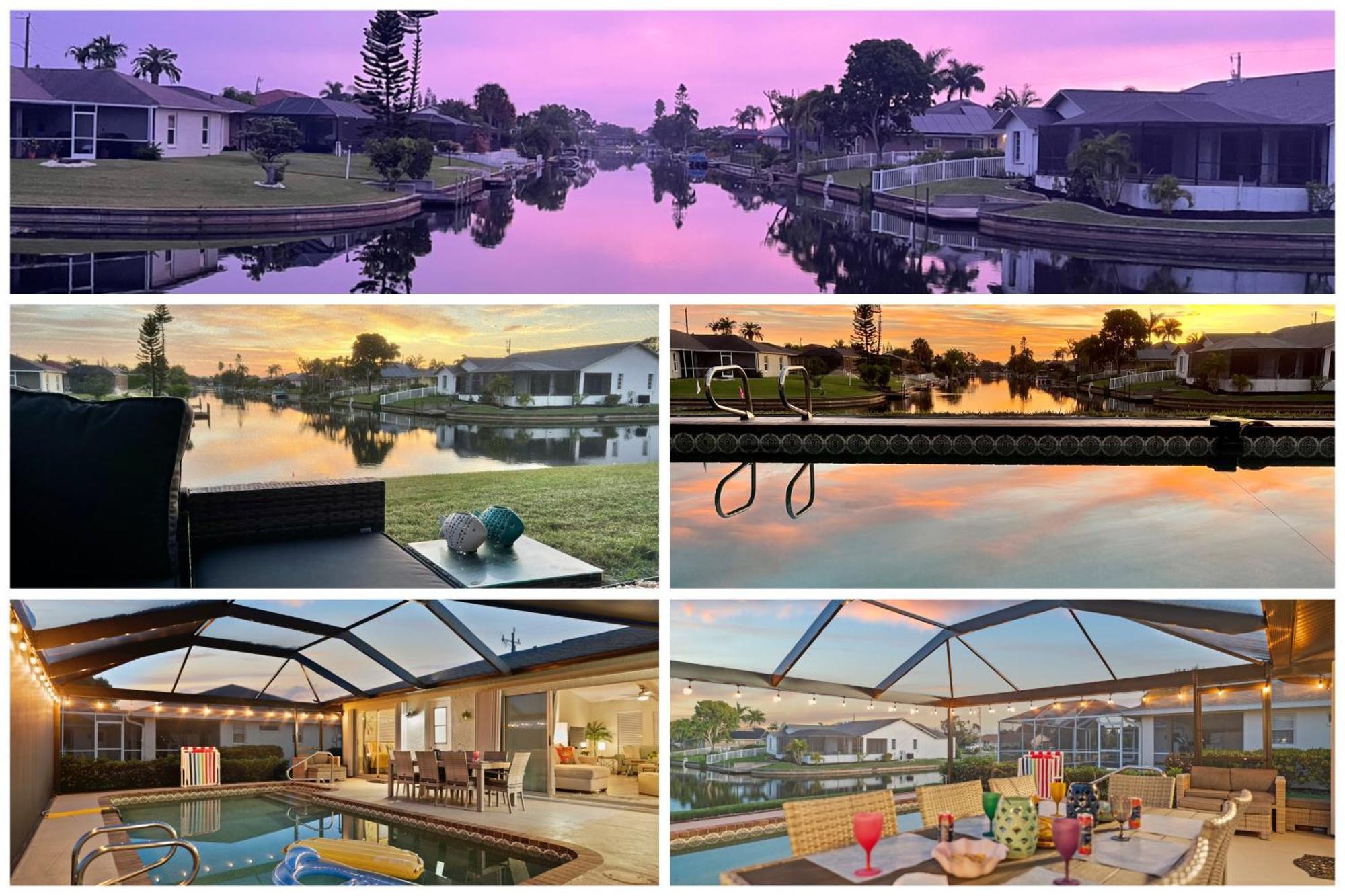 Serenity Waterfront Villa With King Suite, Private Pool, Great Lanai Enclosure And Long Water Views Cape Coral Exteriér fotografie